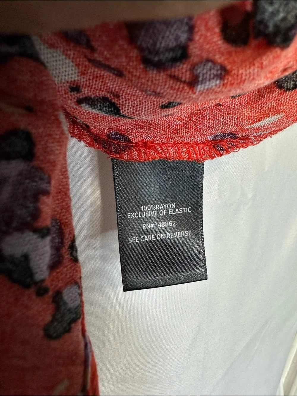 Torrid Orange-Red Printed Short-Sleeve Midi Dress with Scoop Neck size 1 (14/16) - Picture 6 of 7